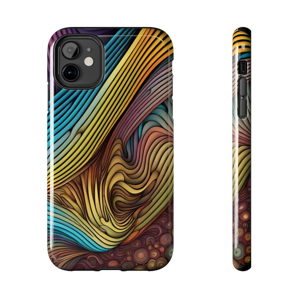 Abstract Swirl Tough Phone Case for iPhone in 21 different sizes. Compatible with iPhone 7, 8, X, 11, 12, 13, 14 and more.