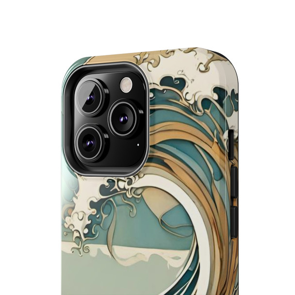 Art Nouveau Summer Splash Tough Phone Case for iPhone in 21 different sizes. Compatible with iPhone 7, 8, X, 11, 12, 13, 14 and more.