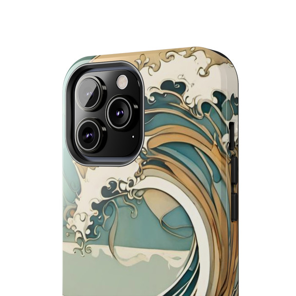 Art Nouveau Summer Splash Tough Phone Case for iPhone in 21 different sizes. Compatible with iPhone 7, 8, X, 11, 12, 13, 14 and more.