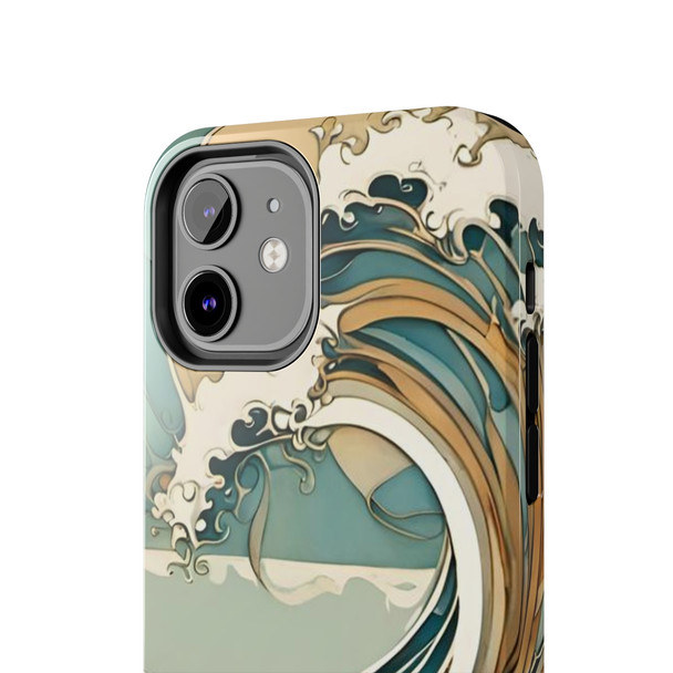 Art Nouveau Summer Splash Tough Phone Case for iPhone in 21 different sizes. Compatible with iPhone 7, 8, X, 11, 12, 13, 14 and more.
