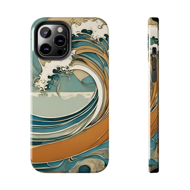 Art Nouveau Summer Splash Tough Phone Case for iPhone in 21 different sizes. Compatible with iPhone 7, 8, X, 11, 12, 13, 14 and more.