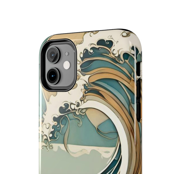 Art Nouveau Summer Splash Tough Phone Case for iPhone in 21 different sizes. Compatible with iPhone 7, 8, X, 11, 12, 13, 14 and more.