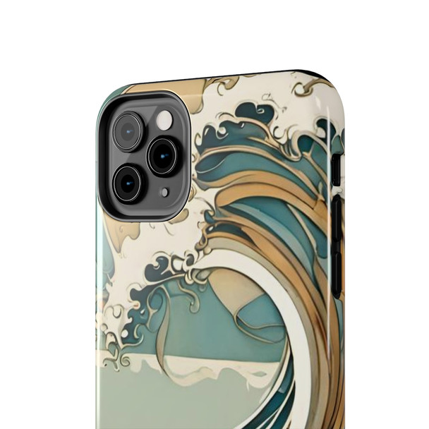Art Nouveau Summer Splash Tough Phone Case for iPhone in 21 different sizes. Compatible with iPhone 7, 8, X, 11, 12, 13, 14 and more.