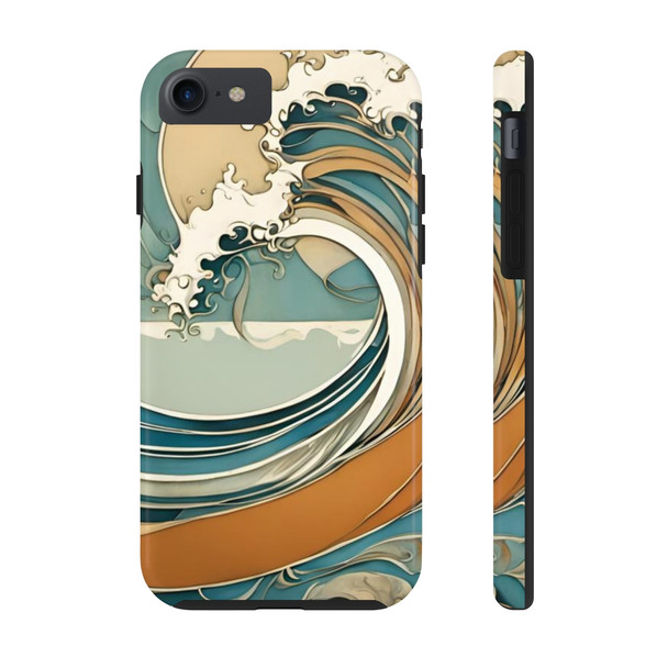 Art Nouveau Summer Splash Tough Phone Case for iPhone in 21 different sizes. Compatible with iPhone 7, 8, X, 11, 12, 13, 14 and more.