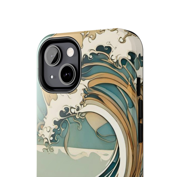 Art Nouveau Summer Splash Tough Phone Case for iPhone in 21 different sizes. Compatible with iPhone 7, 8, X, 11, 12, 13, 14 and more.