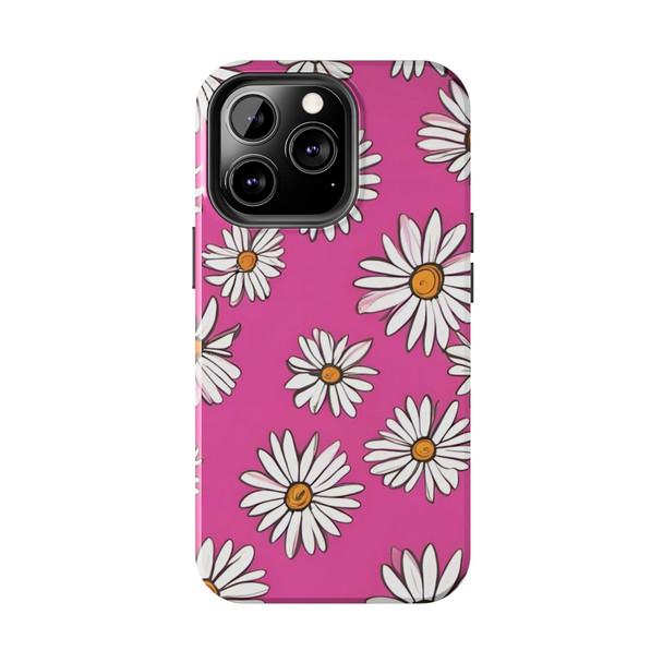 Crazy Daisies 70's Theme Tough Phone Case for iPhone in 21 different sizes. Compatible with iPhone 7, 8, X, 11, 12, 13, 14 and more.