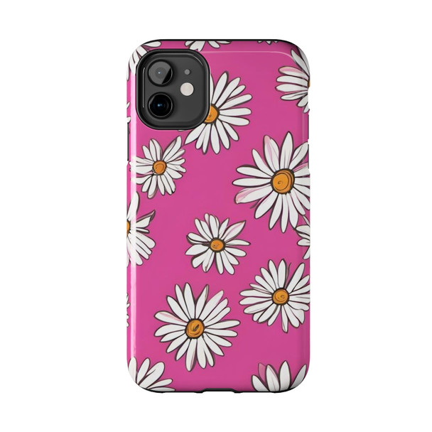 Crazy Daisies 70's Theme Tough Phone Case for iPhone in 21 different sizes. Compatible with iPhone 7, 8, X, 11, 12, 13, 14 and more.