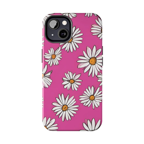 Crazy Daisies 70's Theme Tough Phone Case for iPhone in 21 different sizes. Compatible with iPhone 7, 8, X, 11, 12, 13, 14 and more.