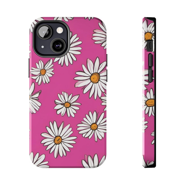Crazy Daisies 70's Theme Tough Phone Case for iPhone in 21 different sizes. Compatible with iPhone 7, 8, X, 11, 12, 13, 14 and more.