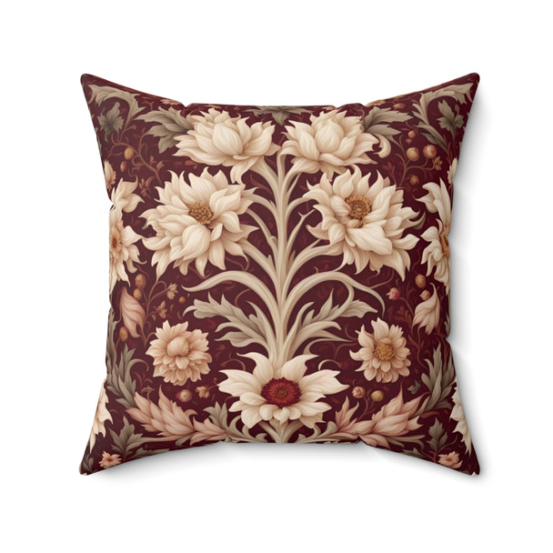 Woodland Floral Throw Pillow| William Morris Inspired| Cottagecore | Living Room, Bedroom, Dorm Room