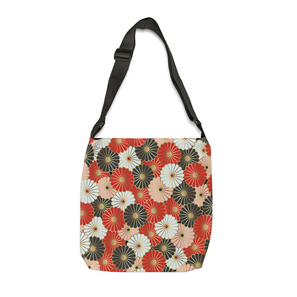 Oriental Floral Design Tote | Adjustable Tote Bag|Two Sizes 16 inch or 18 inch