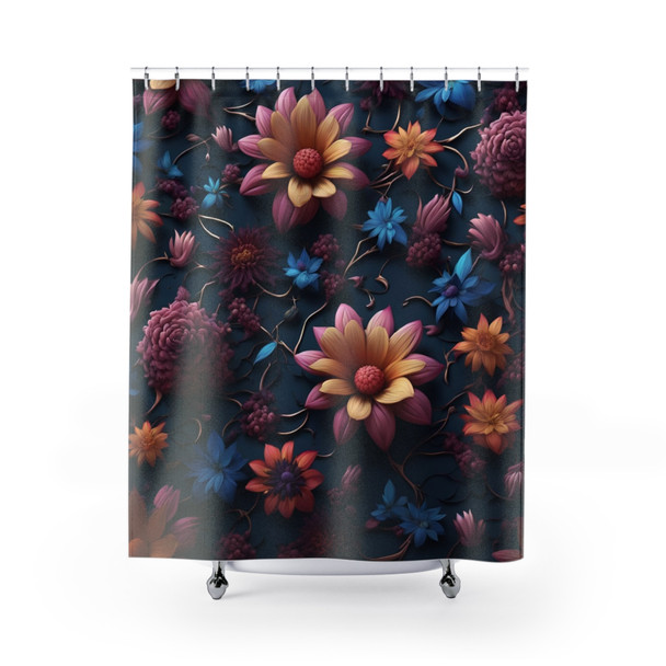 Fantasy Floral Shower Curtain | Polyester Shower Curtains