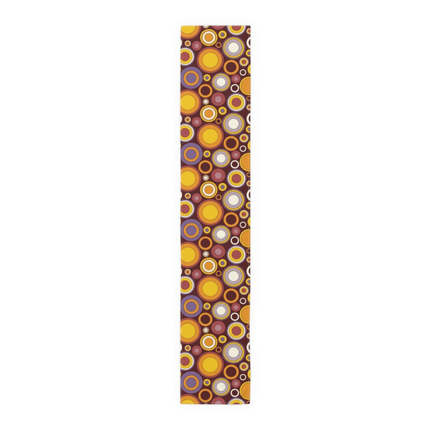 Groovy 70's Circle Pattern Table Runner (Cotton, Poly)