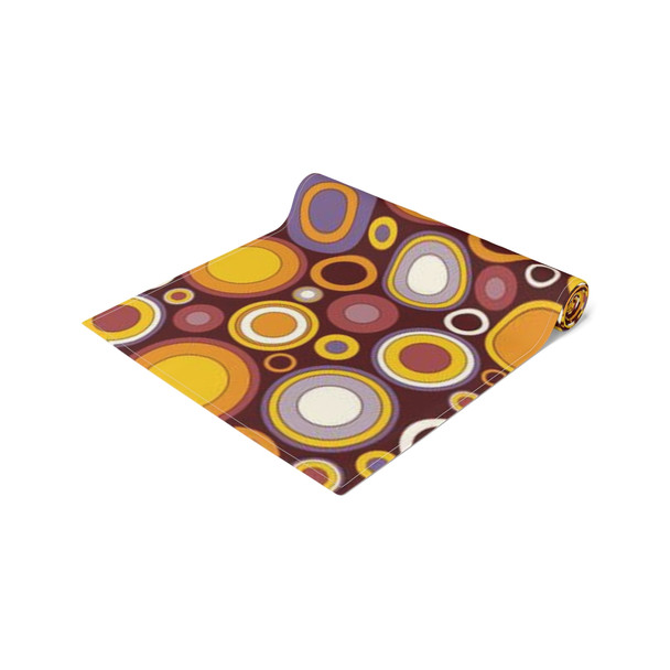 Groovy 70's Circle Pattern Table Runner (Cotton, Poly)
