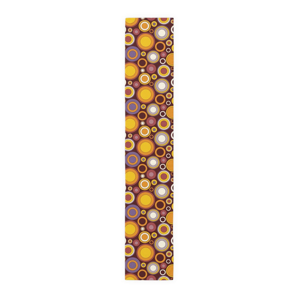 Groovy 70's Circle Pattern Table Runner (Cotton, Poly)