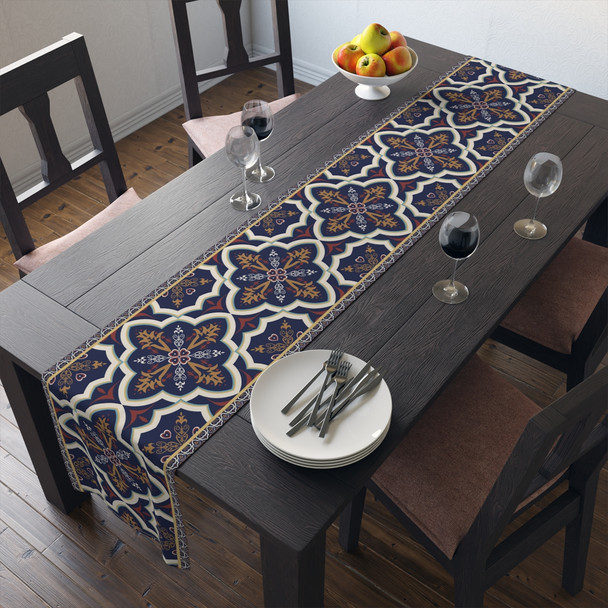Old World Style Pattern Table Runner (Cotton, Poly)