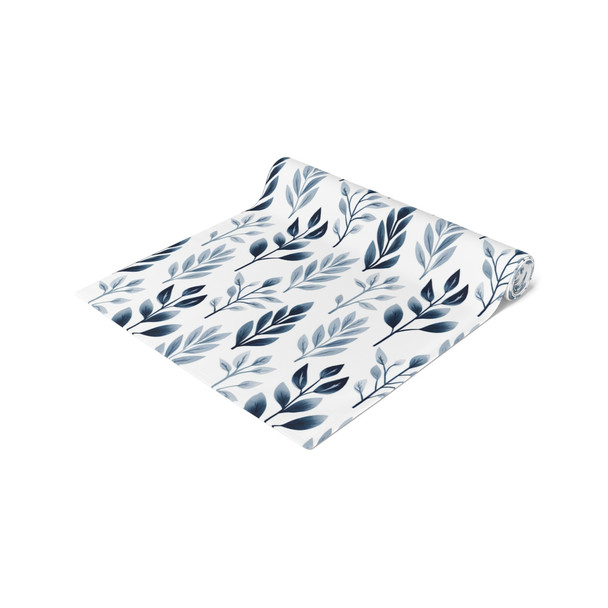 Branches in Blue Pattern Table Runner (Cotton, Poly)
