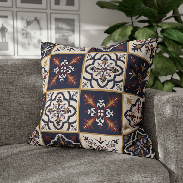 Patchwork Floral Throw Pillow Cover| Super Soft Polyester Accent Pillow