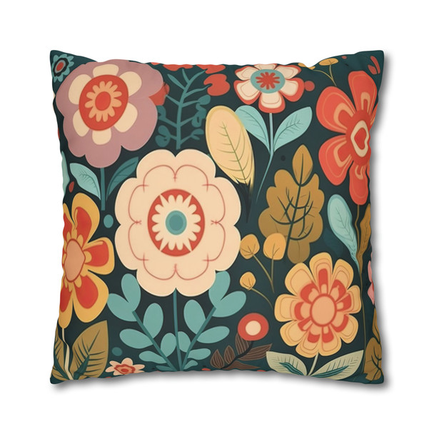 Folk Art Flowers Design Throw Pillow Cover| Easter Decor| Super Soft Polyester Accent Pillow Folk Art Flowers Design Throw Pillow Cover| Easter Decor| Super Soft Polyester Accent Pillow