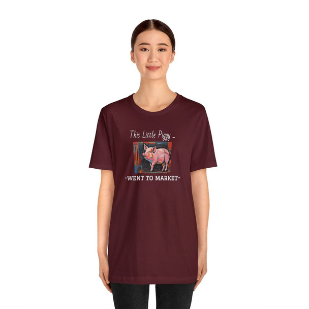 This Little Piggy T Shirt| Unisex Jersey Short Sleeve Tee| Pig Shirt| Humorous Funny Shirt