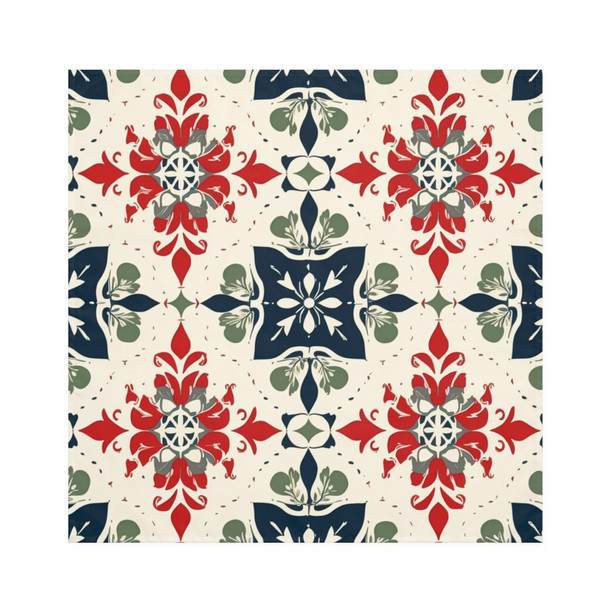 Old World Style Christmas Pattern Design Napkin Set