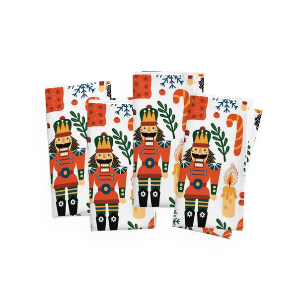 Nutcracker Christmas Style Pattern Design Napkin Set