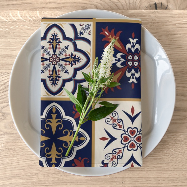 Patchwork Floral Design Napkin Set