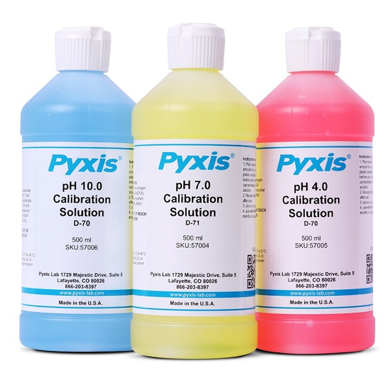 Pyxis 57007 pH Calibration Solutions, Combo Pack (pH 4.0, 7.0