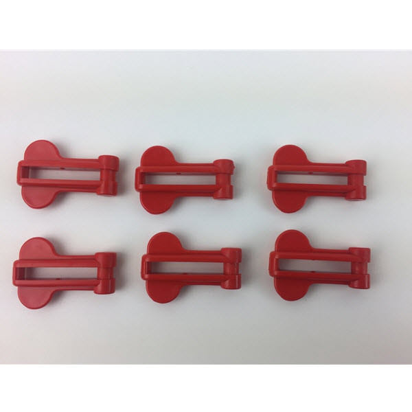 133333 Lakos Twist II Clean Safety Latch, Set of 6 (Red)