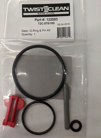 Lakos T2C-075/100, O-Ring & Pin Kit (for Element/Bowl) Fits 3/4" and 1" Models (132093)