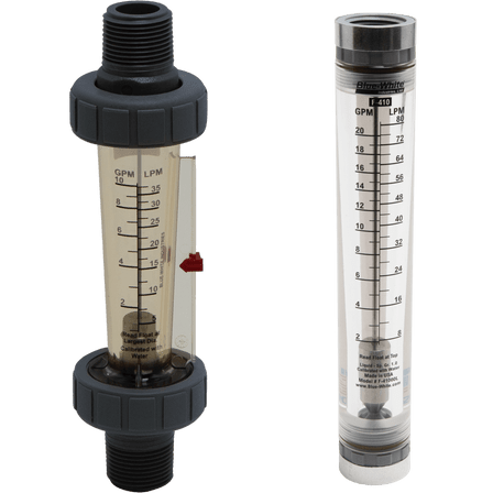 1 inch Flow Meter for all biocide feeders (0-20 GPM / 0-80 LPM)