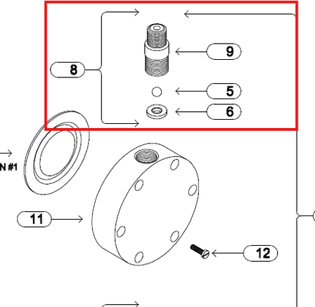 26019 LMI VALVE ASM, DISCHARGE, 1/2" NPT, PVC