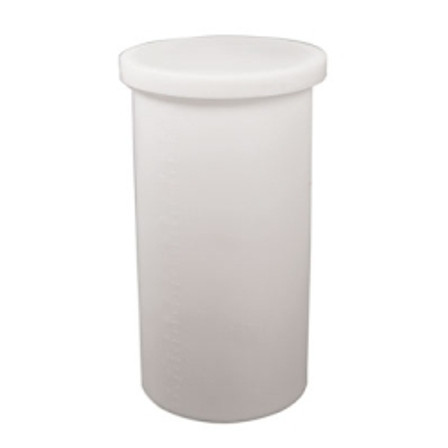 10 Gallon Polyethylene Straight Tank With Cover (Natural Color)