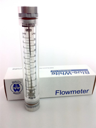 Blue-White F-41017LK-12, F-410N Series Flowmeter 1-17 GPM, 3/4" F/NPT, hastelloy float