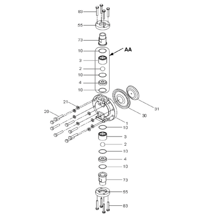 IX0026 Walchem SEAT, VALVE IXC150, 316SS