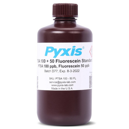 Pyxis PTSA1010 Calibration Solution (100ppb PTSA + 1,000µS/cm Conductivity)