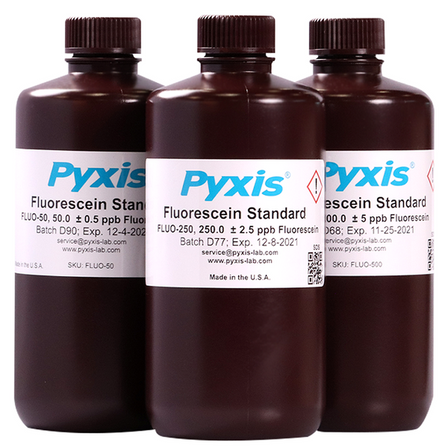 Fluorescein Calibration Standard Solutions