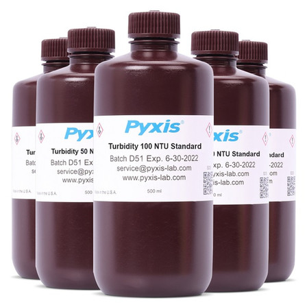 Turbidity Calibration Standard Solutions | 2,10,50, 100, 200, 500, or 1000 NTU - 500mL