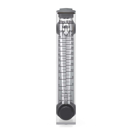 BW F-550 Acrylic Flow Meter, 0.50" Male NPT adapter