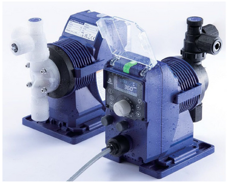 Walchem EWP Series Metering Pump, 0.7 GPH, 150 PSI, GFRPP Head, Ceramic Ball, EPDM Seals, 115VAC