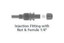 Stenner UCAK300 Stenner Injection Fitting with Nut and Ferrule 1/4 ", 1 Pack ( Low Pressure Pumps Only) 