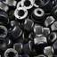 BW C-330-4 TUBE NUT .25T PVDF BLACK