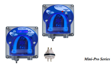 Knight Equipment KMP-AR Mini-Pro Analog Rinse Pump, potentiometer setting .1-.6 oz/min 45 PSI , 20-240-VAC
