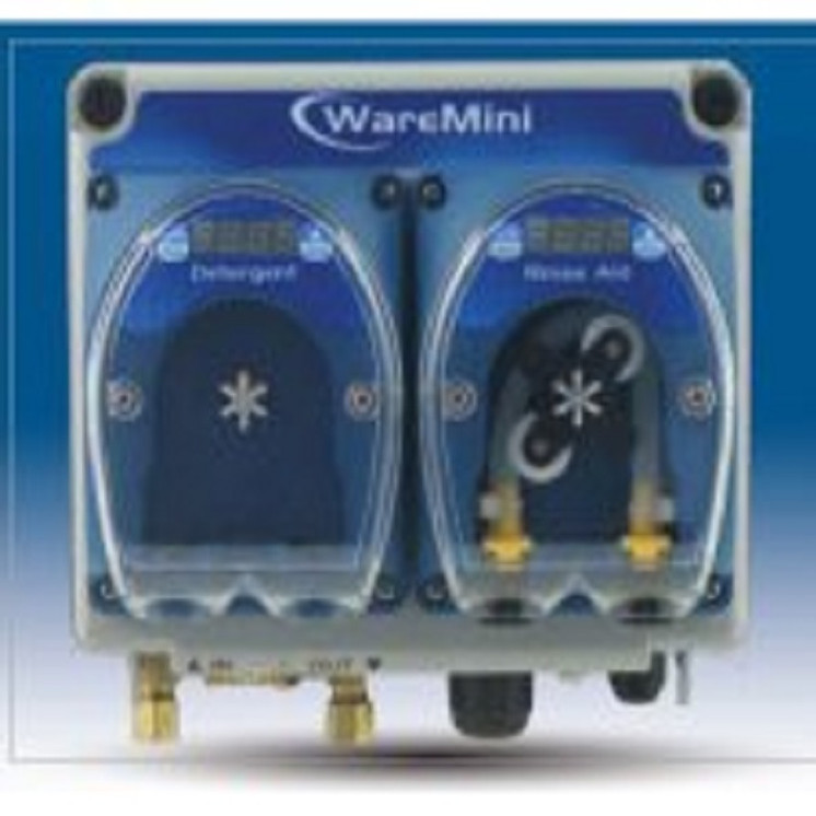 WareMini DL Digital Display| Dry Detergent Solenoid Valve and Liquid Rinse-Aid Pump or Sanitizer Dispenser