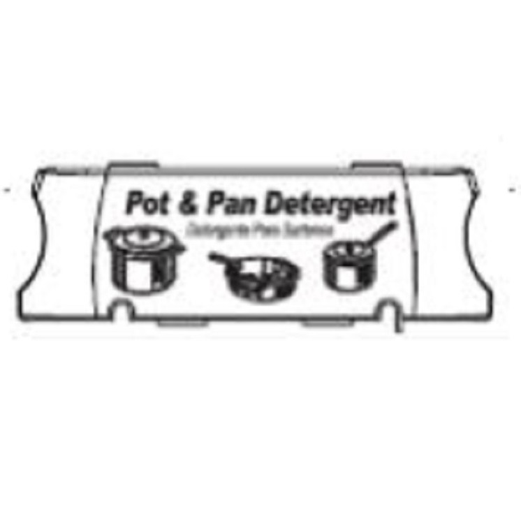 Graphics Band, White, Pot & Pan Detergent