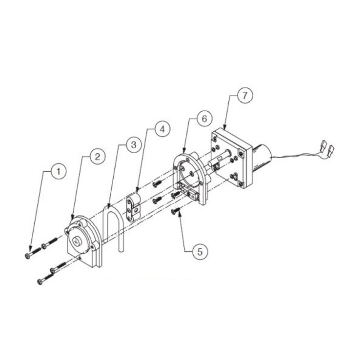 8 oz Pumps | 24 VDC, 100 RPM motor, Silicone tubing