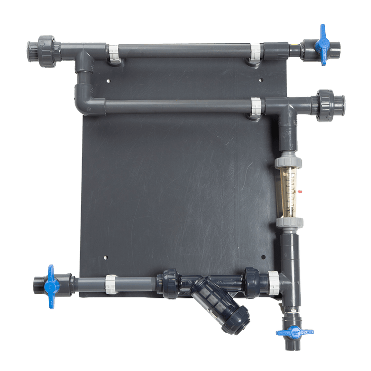 PVC Coupon Racks CRP-100-2T2-10  1" PVC, 2 Coupon Holder 10 GPM Flow Control