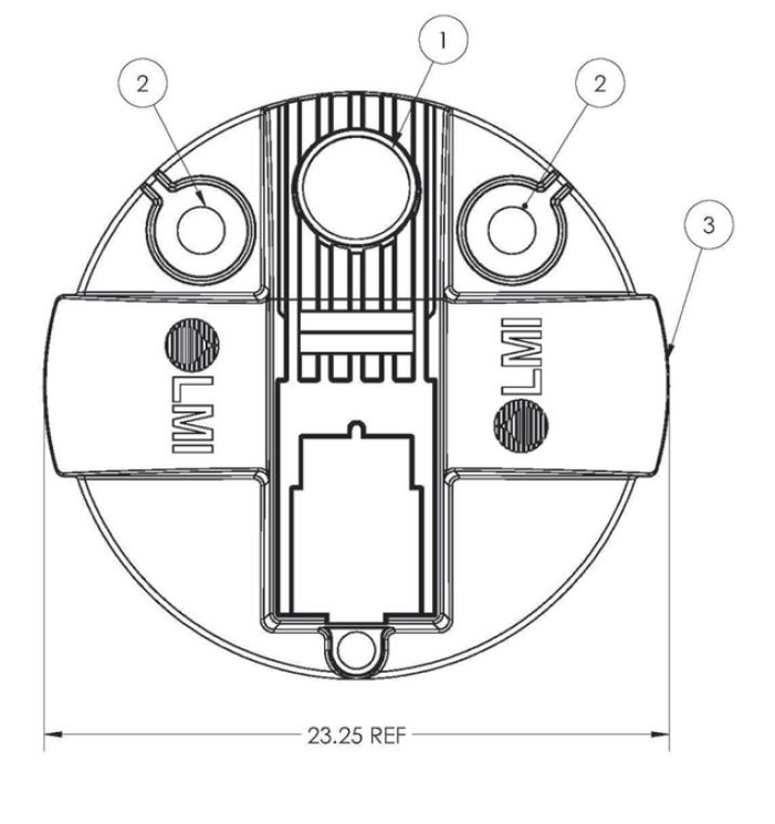 26350-1 LMI TANK WITH COVER, DRILLED HOLE FOR AGITATOR MOUNTING