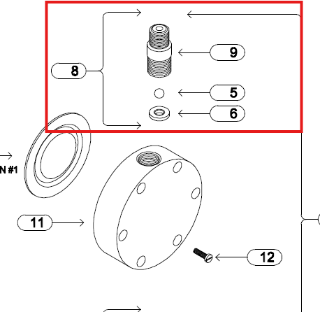 26019 LMI VALVE ASM, DISCHARGE, 1/2" NPT, PVC