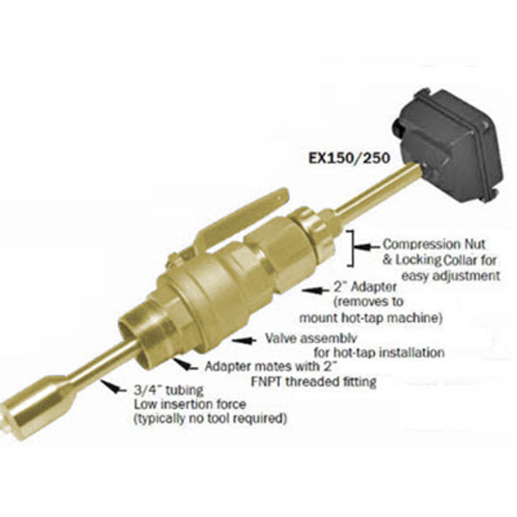 Adj Depth Insertion Magmeter, Brass, 10-48", DL76 (EX256B)